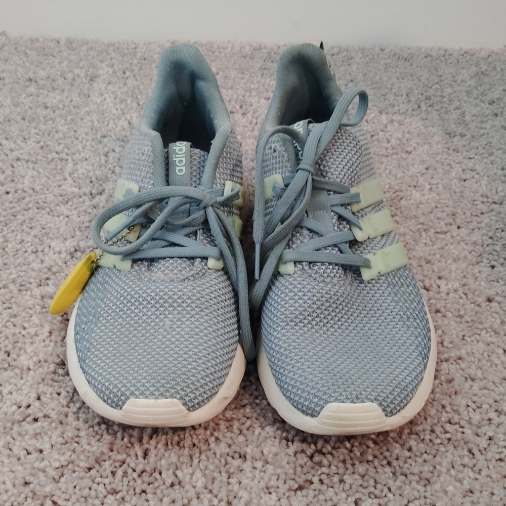 Adidas Sky Blue and White Sneakers - Picture 3 of 6